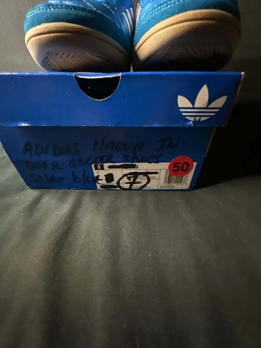No.50 Adidas 11nova IN Indoor Soccer Shoes Solar Blue White M17717
